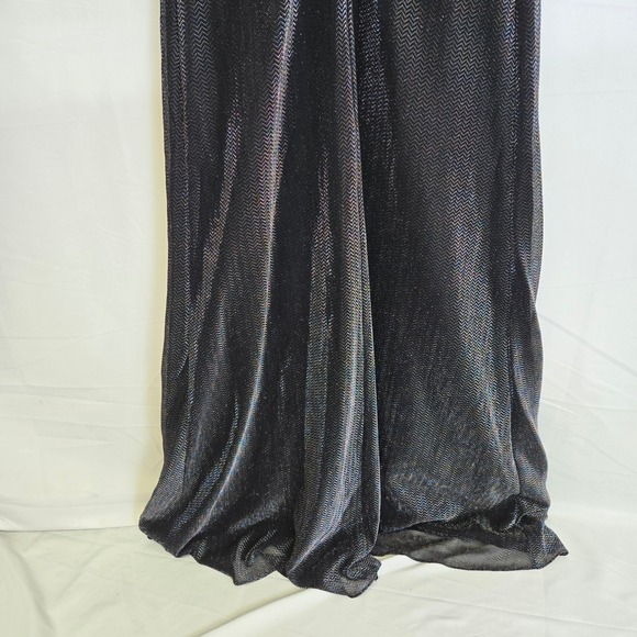 Vtg 80s Nadine Metallic Shimmering Chevron Gown, Black, Juniors 5, Style 1133 - Picture 15 of 16